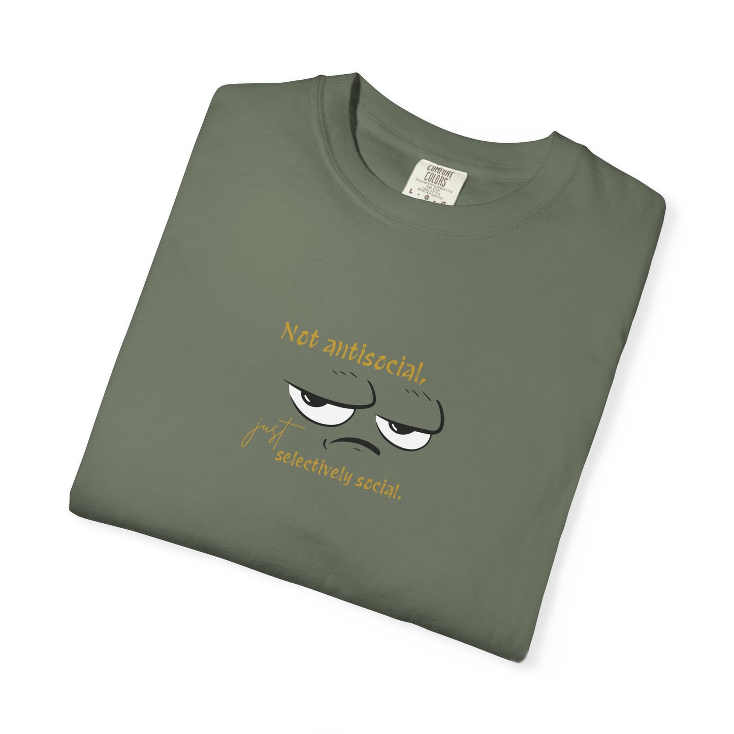 Garment-Dyed T-Shirt with Fun Eyewear Design, Casual Wear, Gift for Friends, Summer Apparel, Unique T-Shirt, Funny Quotes Tee