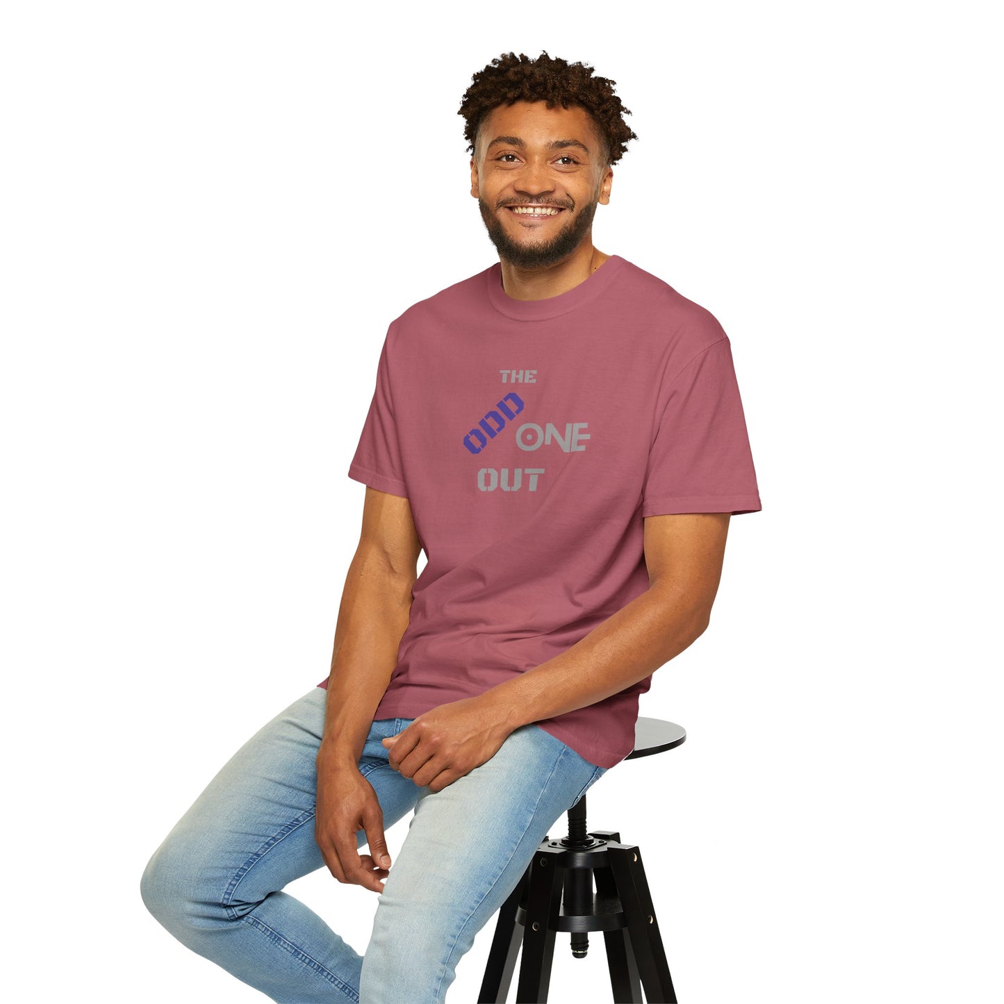 The Odd One Out Unisex Garment-Dyed T-shirt, Unique Graphic Tee, Gift for Friends, Casual Summer Wear, Birthday Gift, Quirky Style