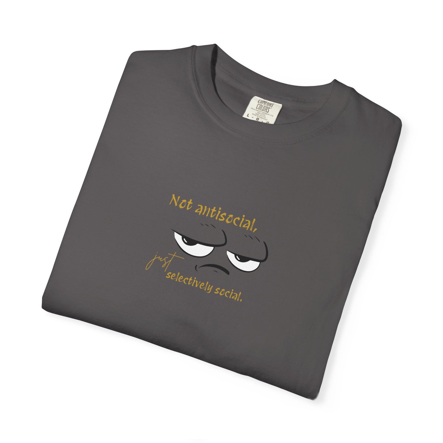 Garment-Dyed T-Shirt with Fun Eyewear Design, Casual Wear, Gift for Friends, Summer Apparel, Unique T-Shirt, Funny Quotes Tee