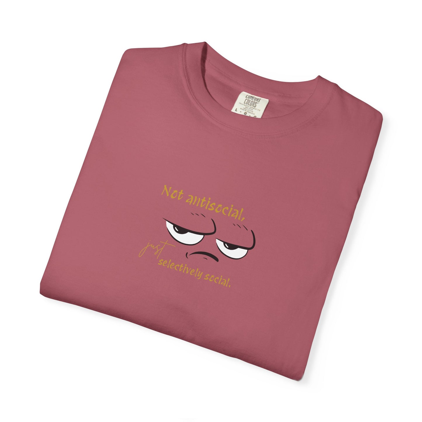 Garment-Dyed T-Shirt with Fun Eyewear Design, Casual Wear, Gift for Friends, Summer Apparel, Unique T-Shirt, Funny Quotes Tee