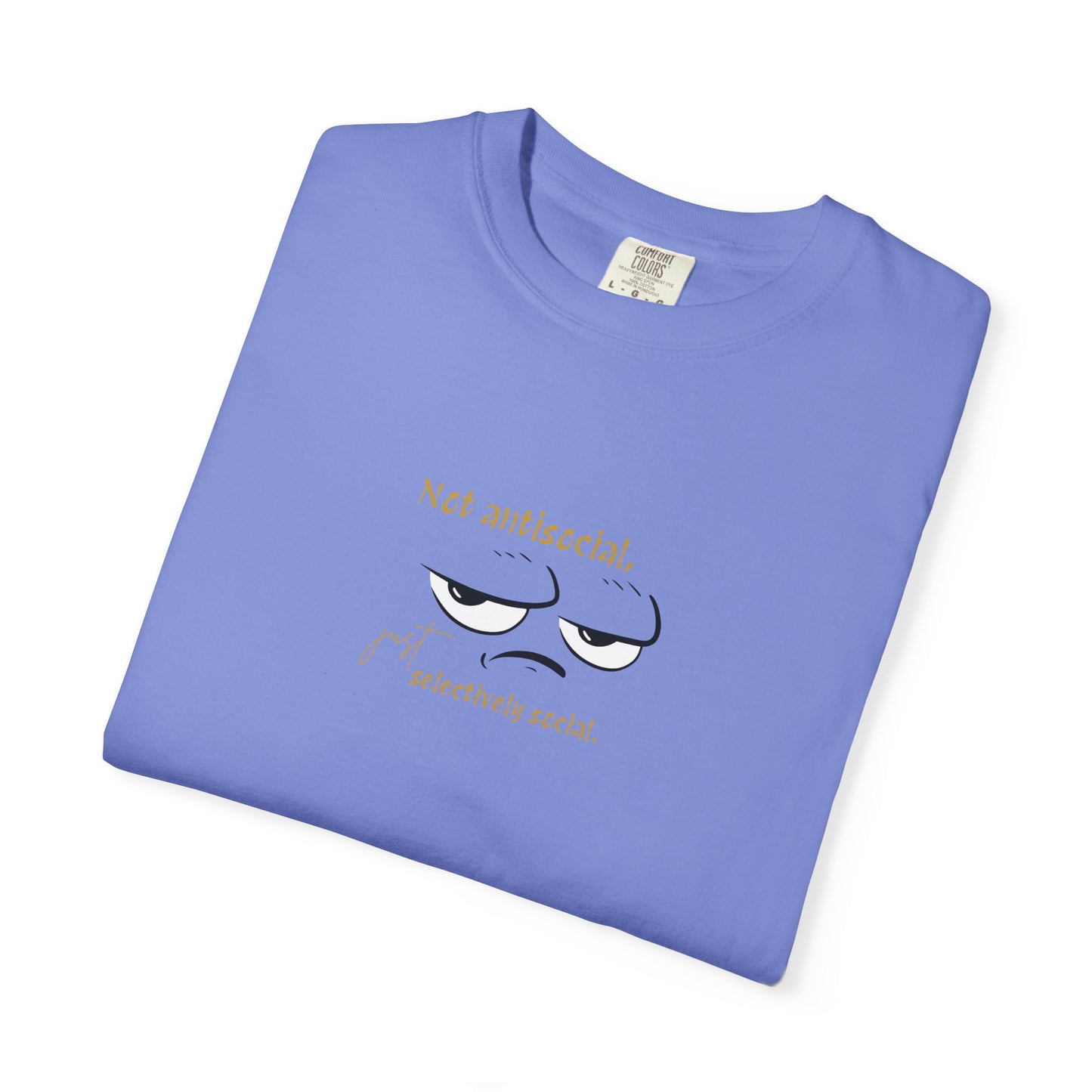 Garment-Dyed T-Shirt with Fun Eyewear Design, Casual Wear, Gift for Friends, Summer Apparel, Unique T-Shirt, Funny Quotes Tee