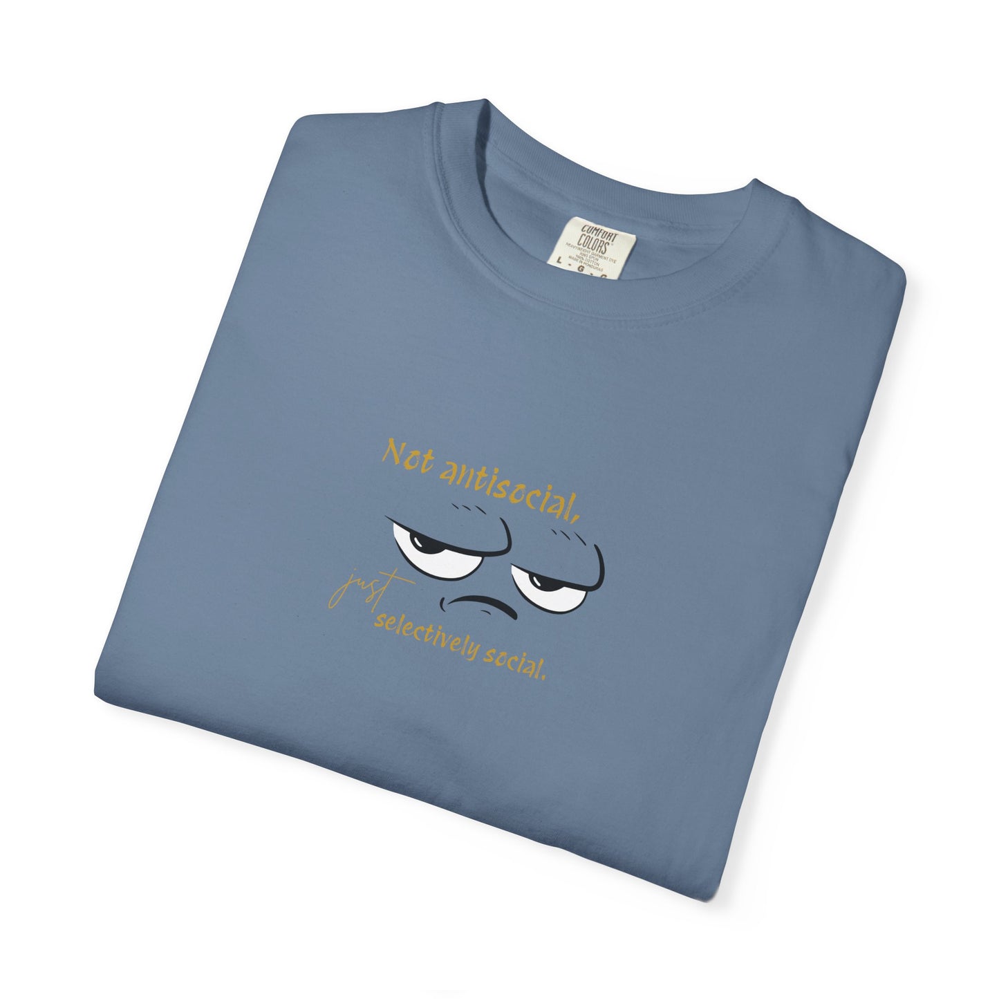 Garment-Dyed T-Shirt with Fun Eyewear Design, Casual Wear, Gift for Friends, Summer Apparel, Unique T-Shirt, Funny Quotes Tee