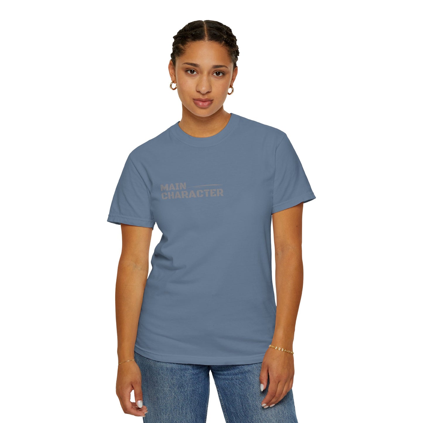 Main Character Unisex Garment-Dyed T-Shirt, Trendy Graphic Tee, Casual Wear, Gift for Friends, Everyday Style, Birthday Gift