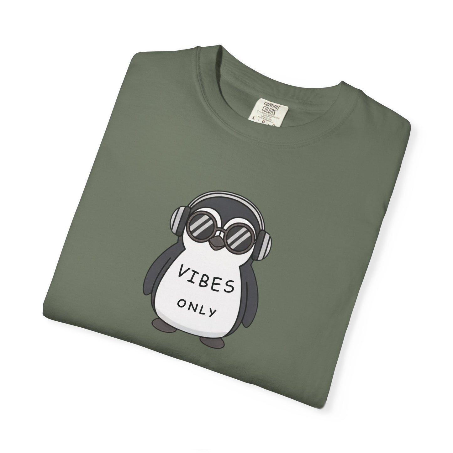 Cool Vibes Penguin T-Shirt, Graphic Tee for Music Lovers, Gift for Friends, Summer Style, Chill Vibes