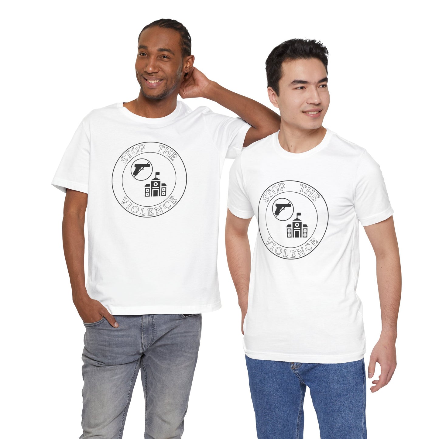 Stop the Violence Tee, Unisex Short Sleeve Shirt for Peace Advocacy, Protest Wear, Awareness Campaign, Social Justice Apparel