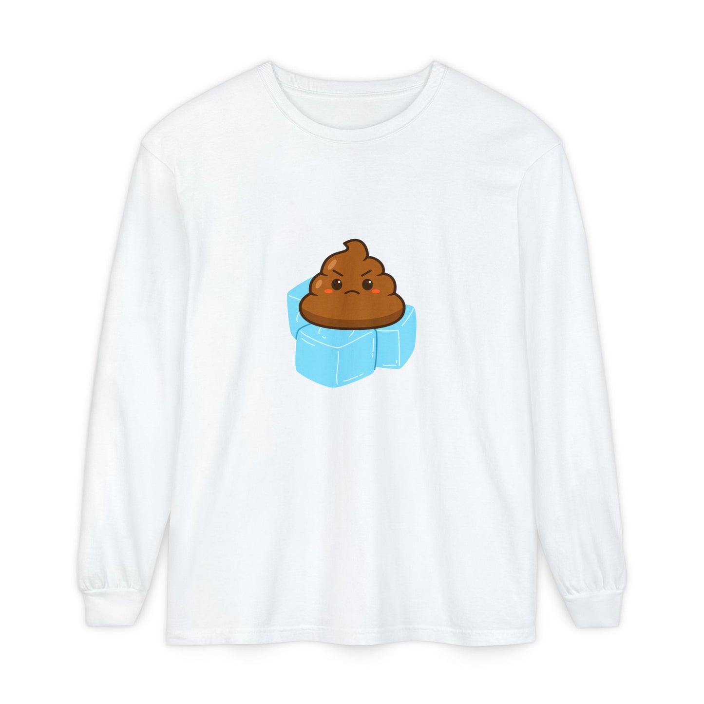 Funny Poop Emoji Long Sleeve T-Shirt