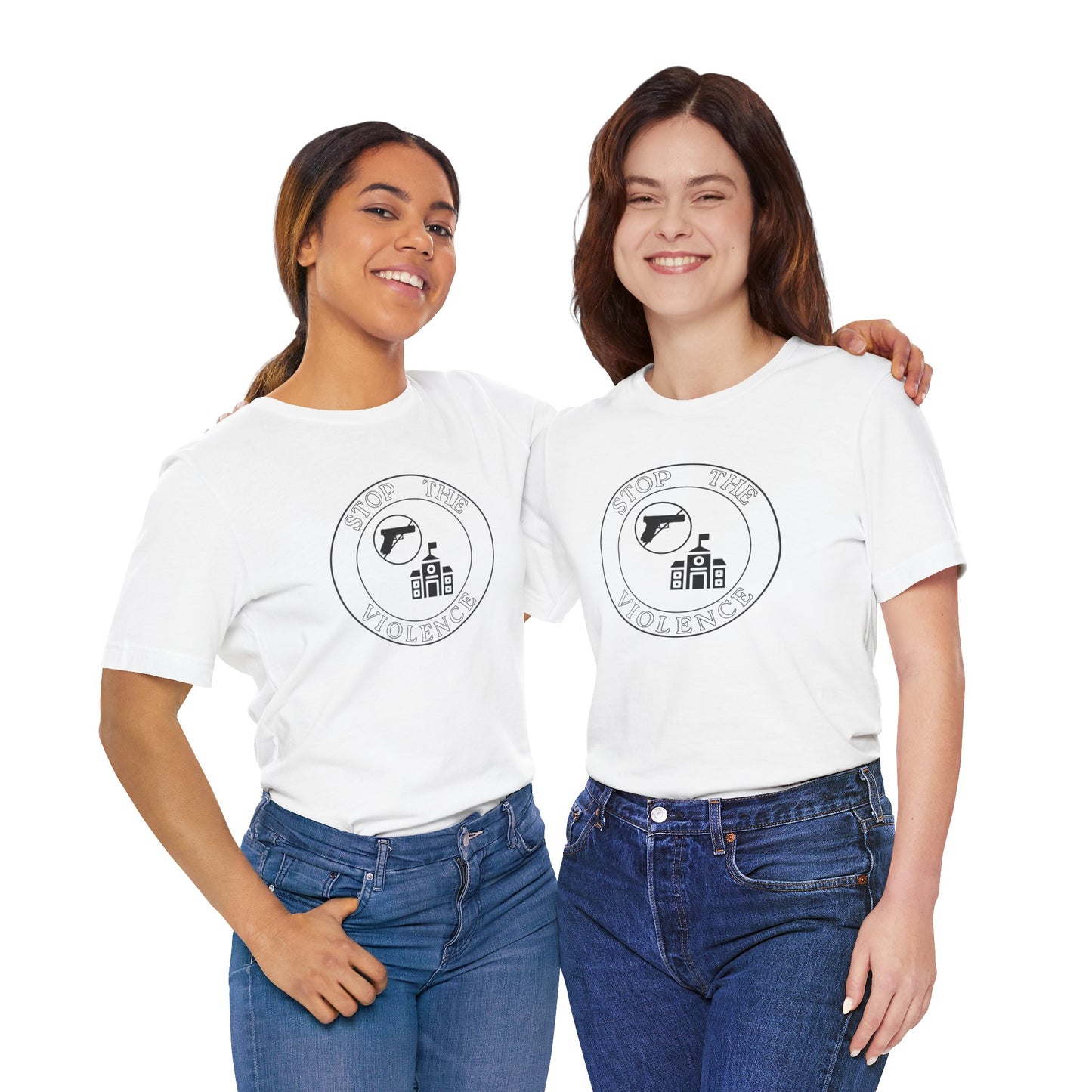Stop the Violence Tee, Unisex Short Sleeve Shirt for Peace Advocacy, Protest Wear, Awareness Campaign, Social Justice Apparel