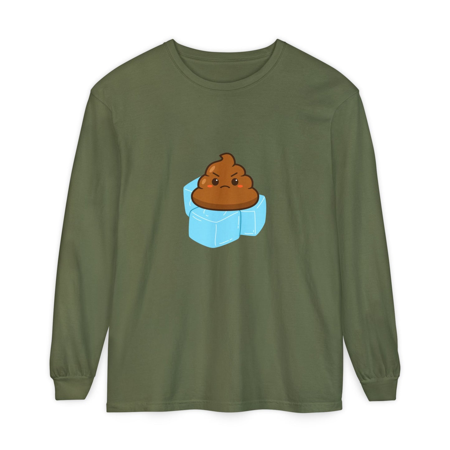 Funny Poop Emoji Long Sleeve T-Shirt
