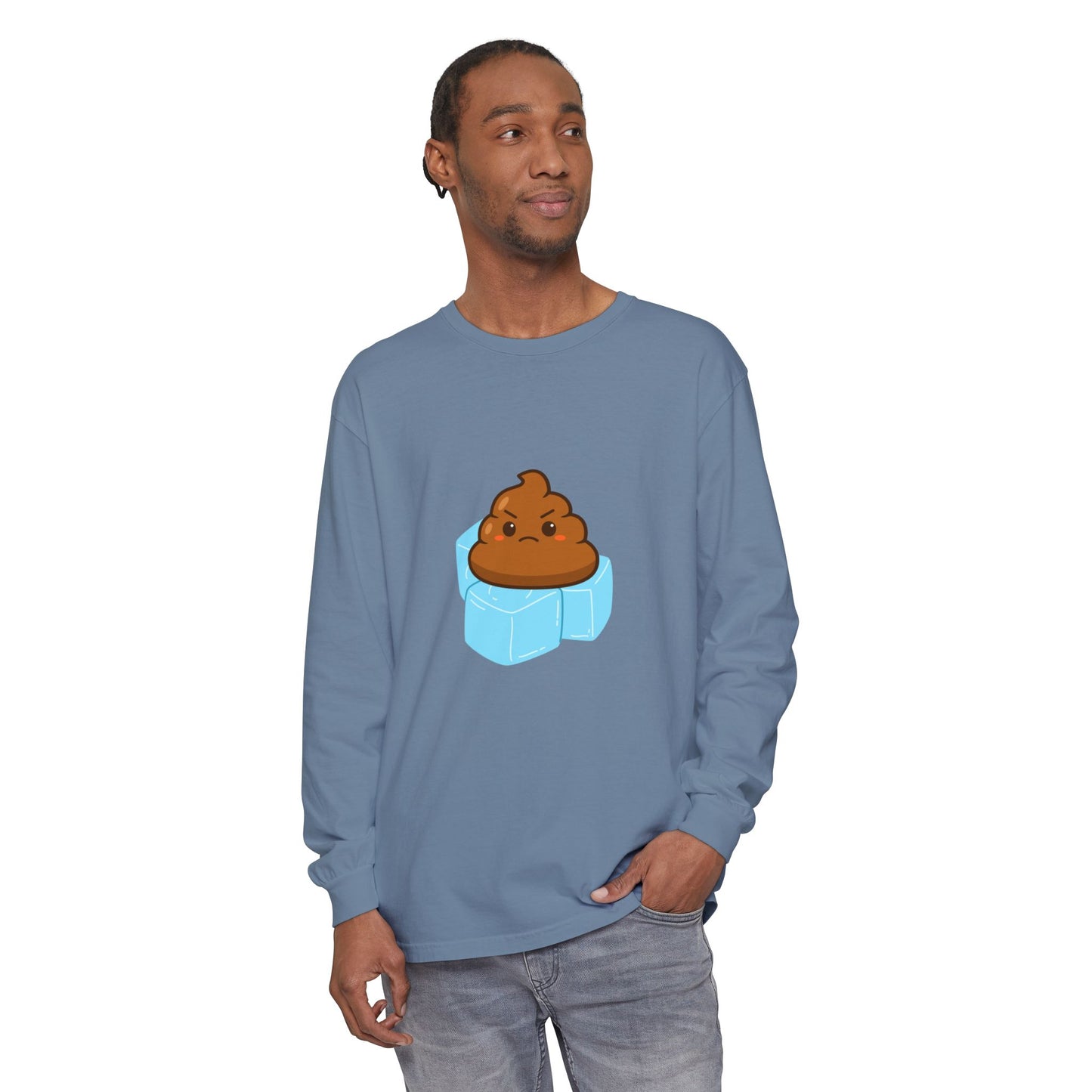 Funny Poop Emoji Long Sleeve T-Shirt