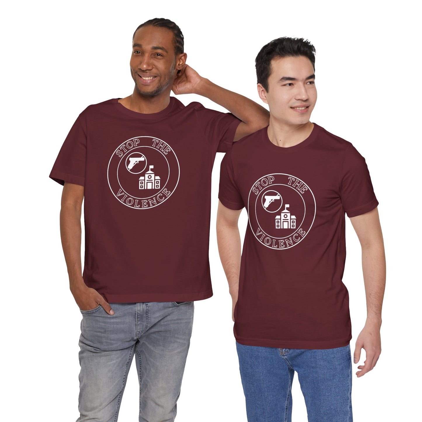 Stop the Violence Tee, Unisex Short Sleeve Shirt for Peace Advocacy, Protest Wear, Awareness Campaign, Social Justice Apparel