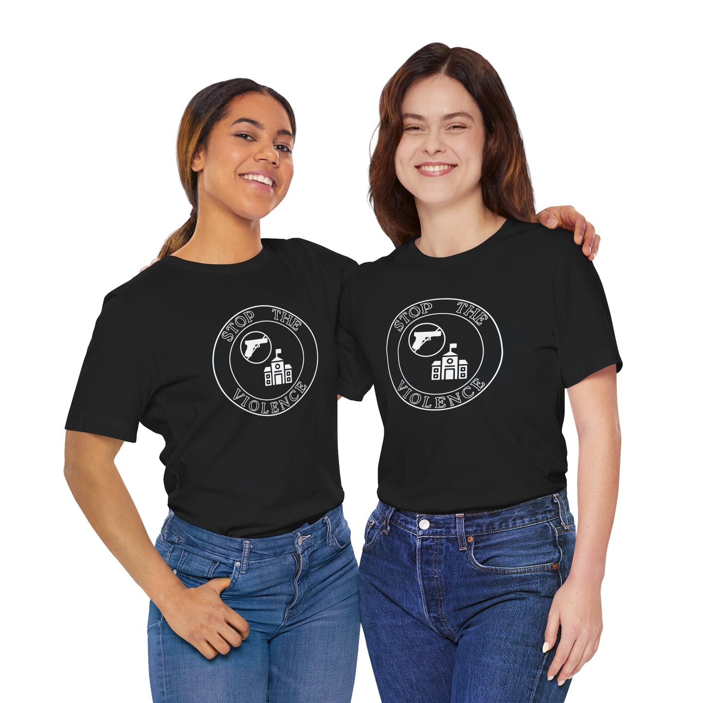 Stop the Violence Tee, Unisex Short Sleeve Shirt for Peace Advocacy, Protest Wear, Awareness Campaign, Social Justice Apparel