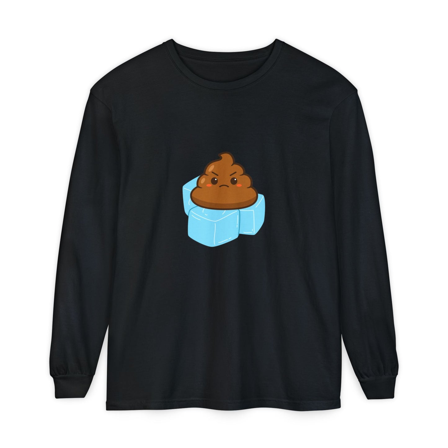 Funny Poop Emoji Long Sleeve T-Shirt