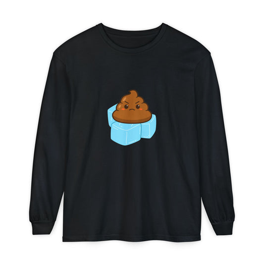 Funny Poop Emoji Long Sleeve T-Shirt