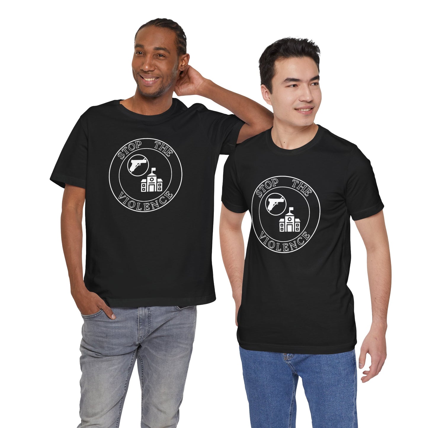 Stop the Violence Tee, Unisex Short Sleeve Shirt for Peace Advocacy, Protest Wear, Awareness Campaign, Social Justice Apparel