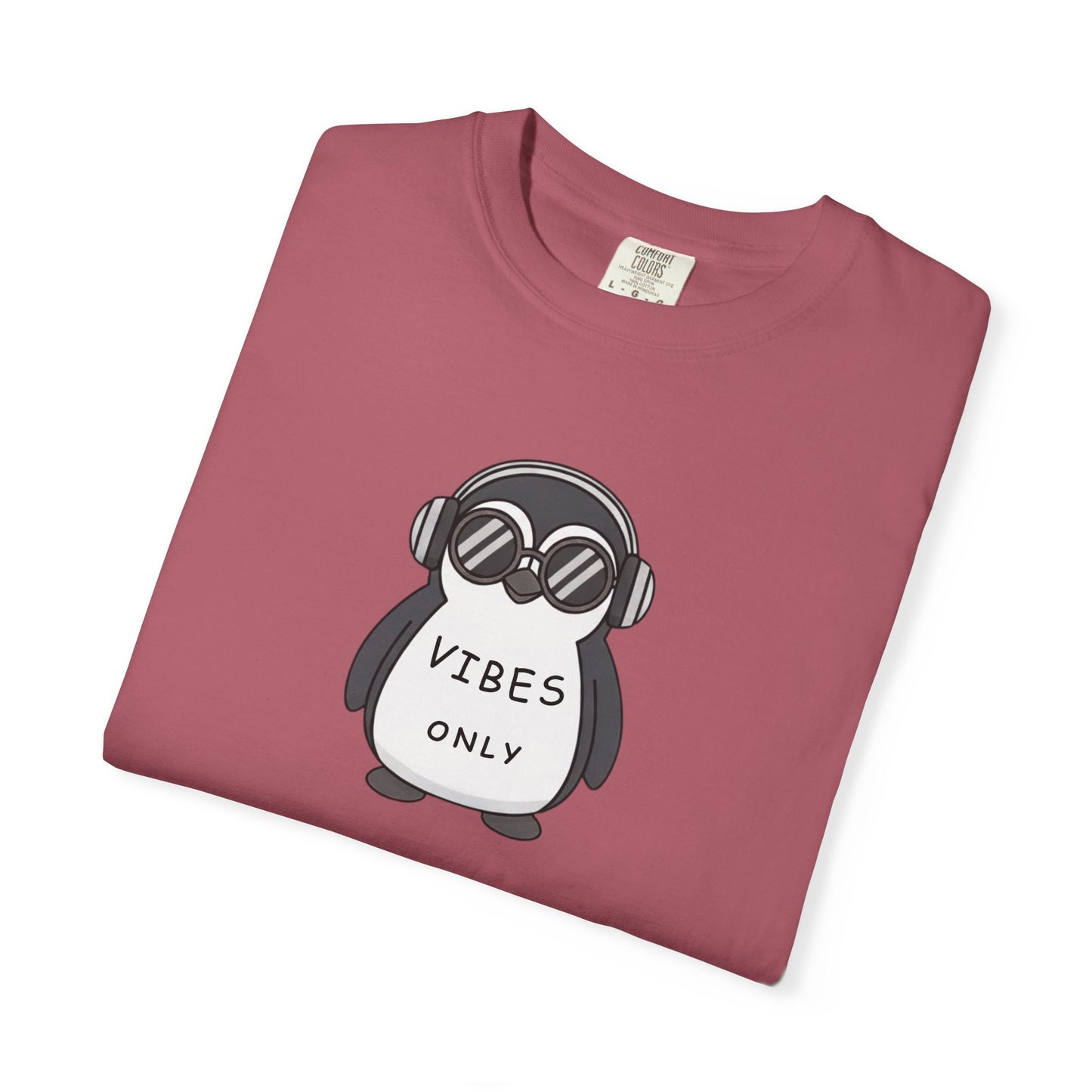 Cool Vibes Penguin T-Shirt, Graphic Tee for Music Lovers, Gift for Friends, Summer Style, Chill Vibes