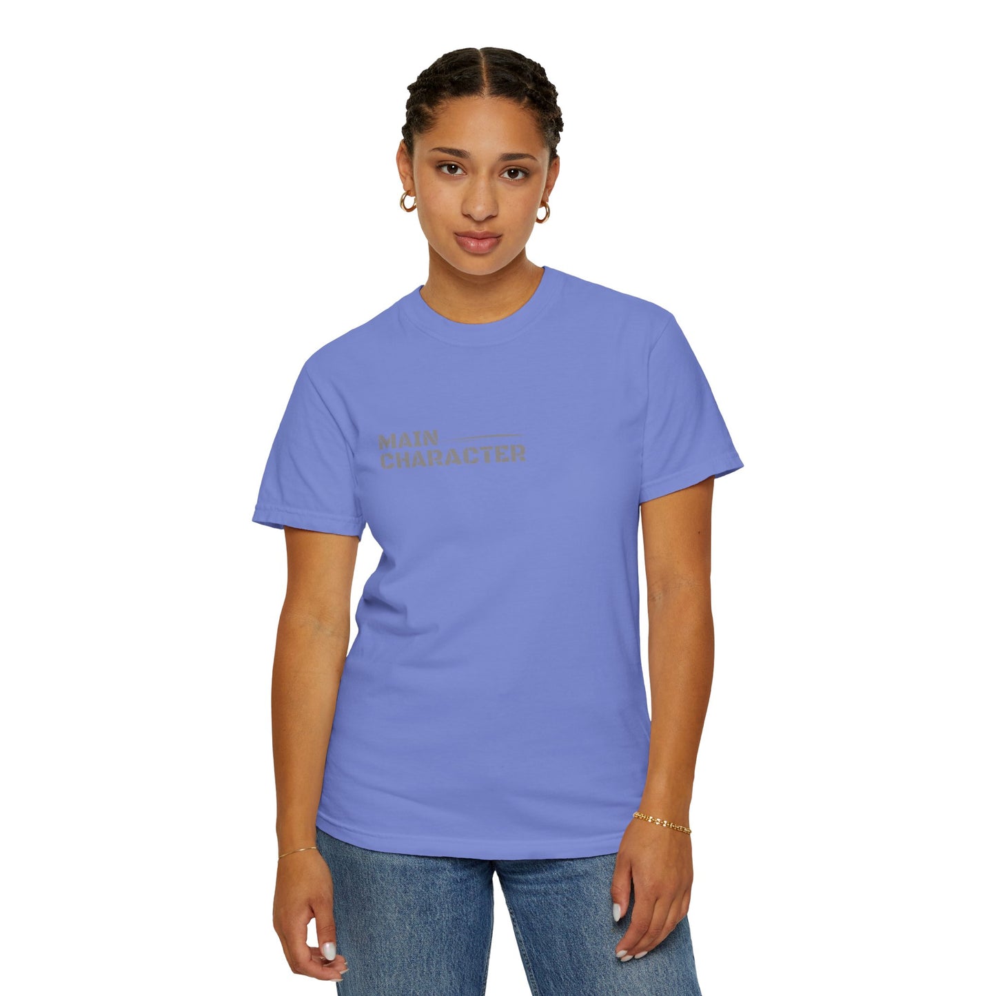 Main Character Unisex Garment-Dyed T-Shirt, Trendy Graphic Tee, Casual Wear, Gift for Friends, Everyday Style, Birthday Gift