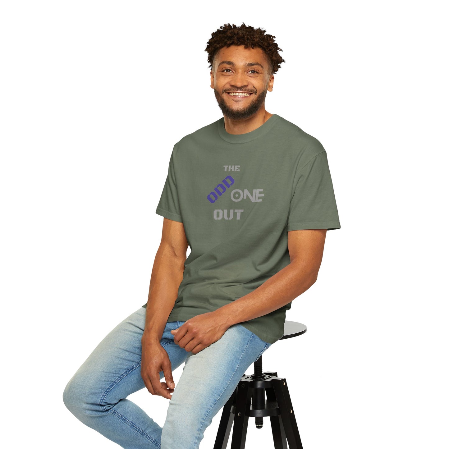 The Odd One Out Unisex Garment-Dyed T-shirt, Unique Graphic Tee, Gift for Friends, Casual Summer Wear, Birthday Gift, Quirky Style