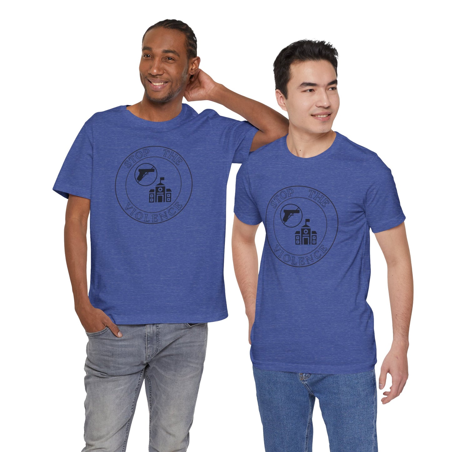 Stop the Violence Tee, Unisex Short Sleeve Shirt for Peace Advocacy, Protest Wear, Awareness Campaign, Social Justice Apparel