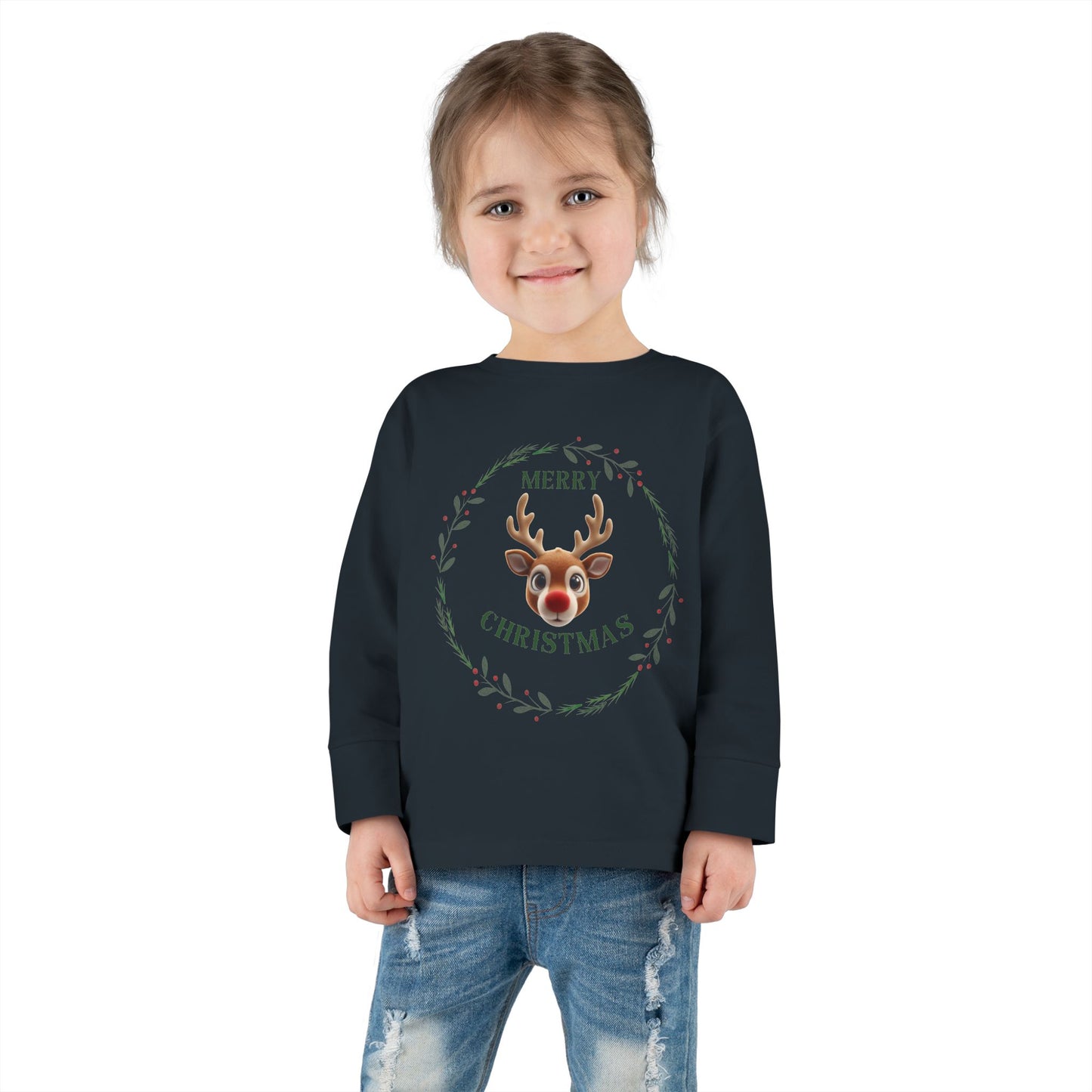 Toddler Merry Christmas Long Sleeve Tee