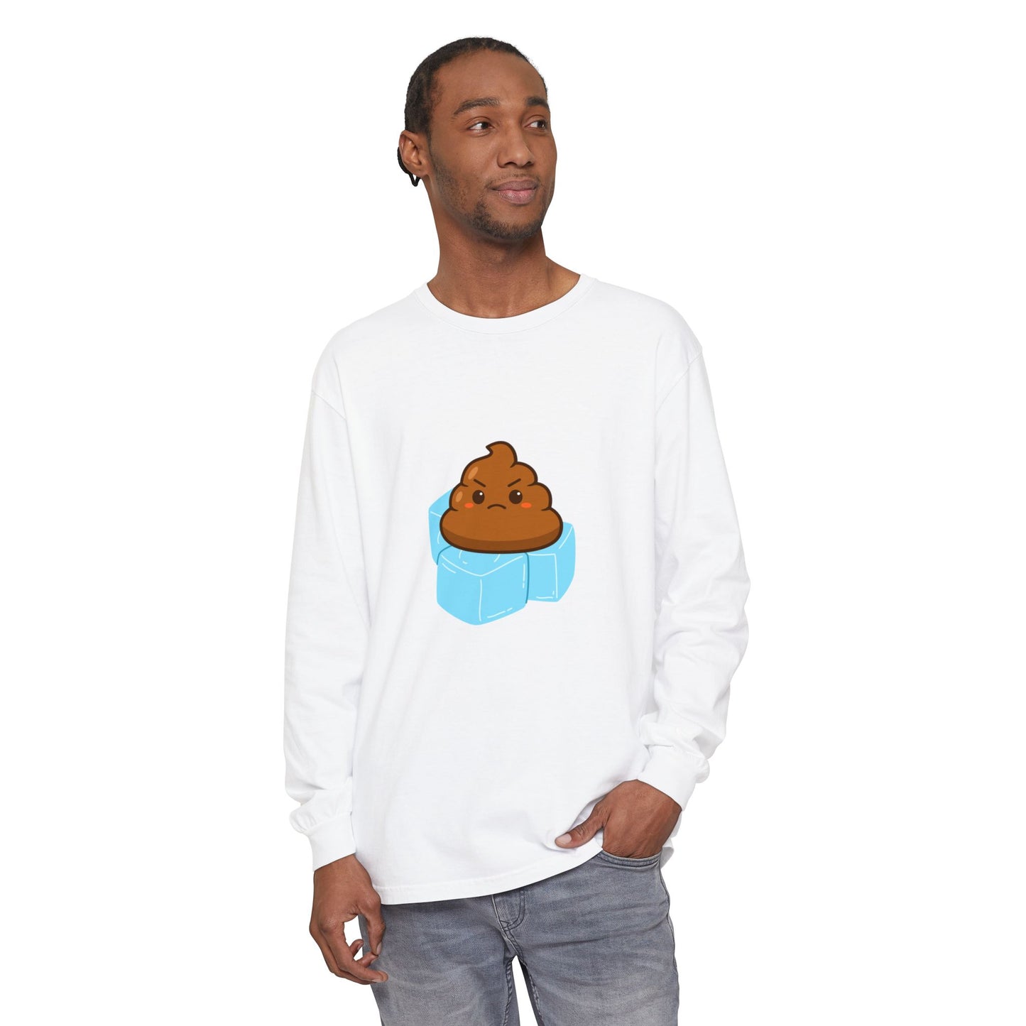 Funny Poop Emoji Long Sleeve T-Shirt