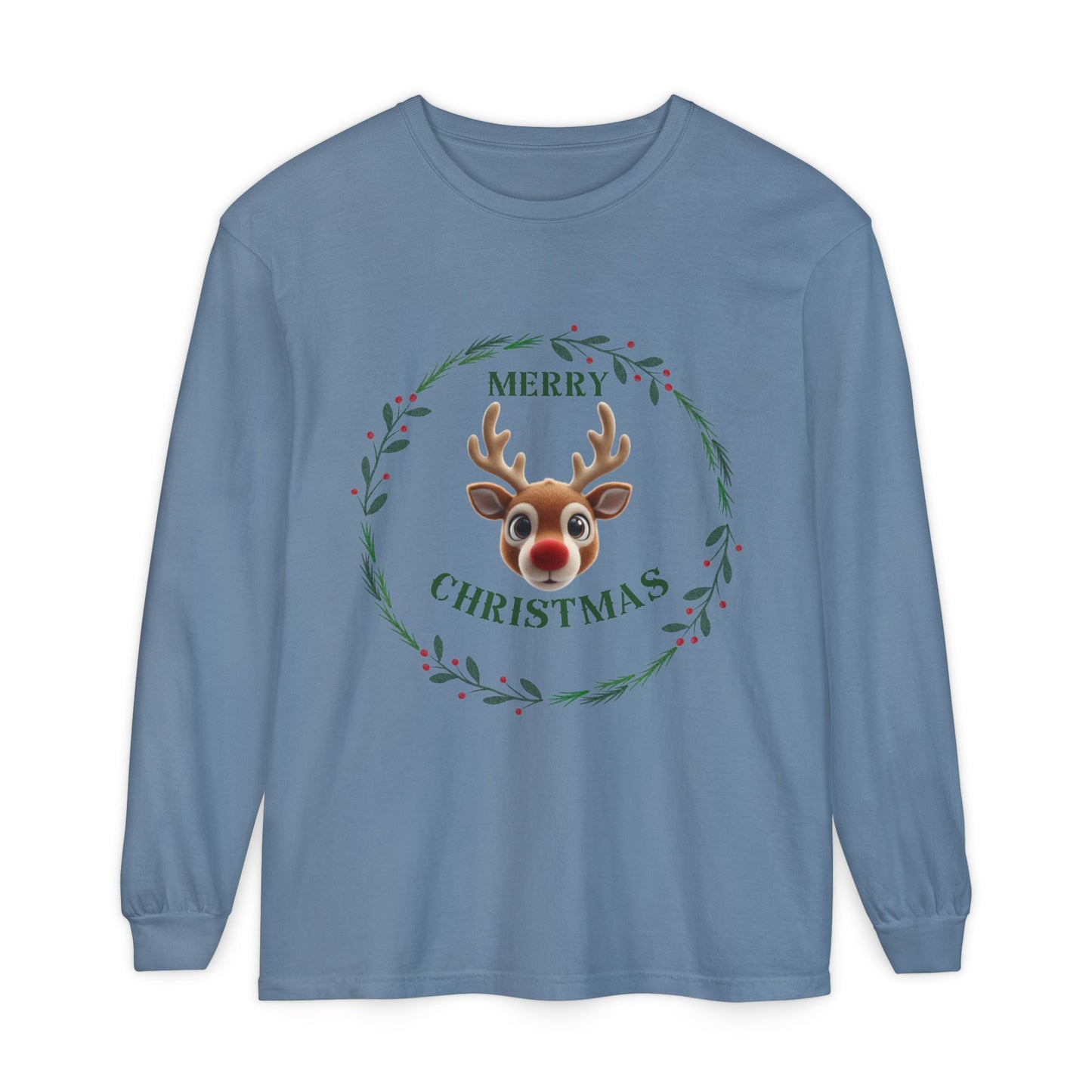 Merry Christmas Reindeer Long Sleeve T-Shirt