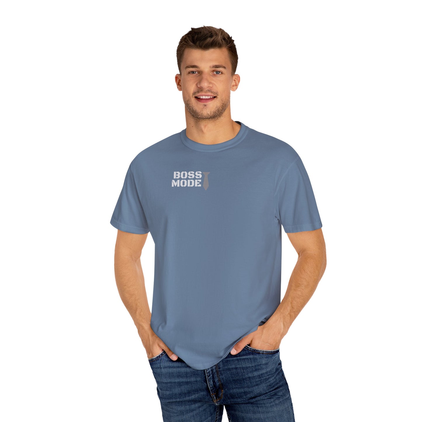 Boss Mode Unisex Garment-Dyed T-shirt | Fun Gift for Entrepreneurs, Casual Wear, Motivational Shirt, Birthday Gift, Work Attire
