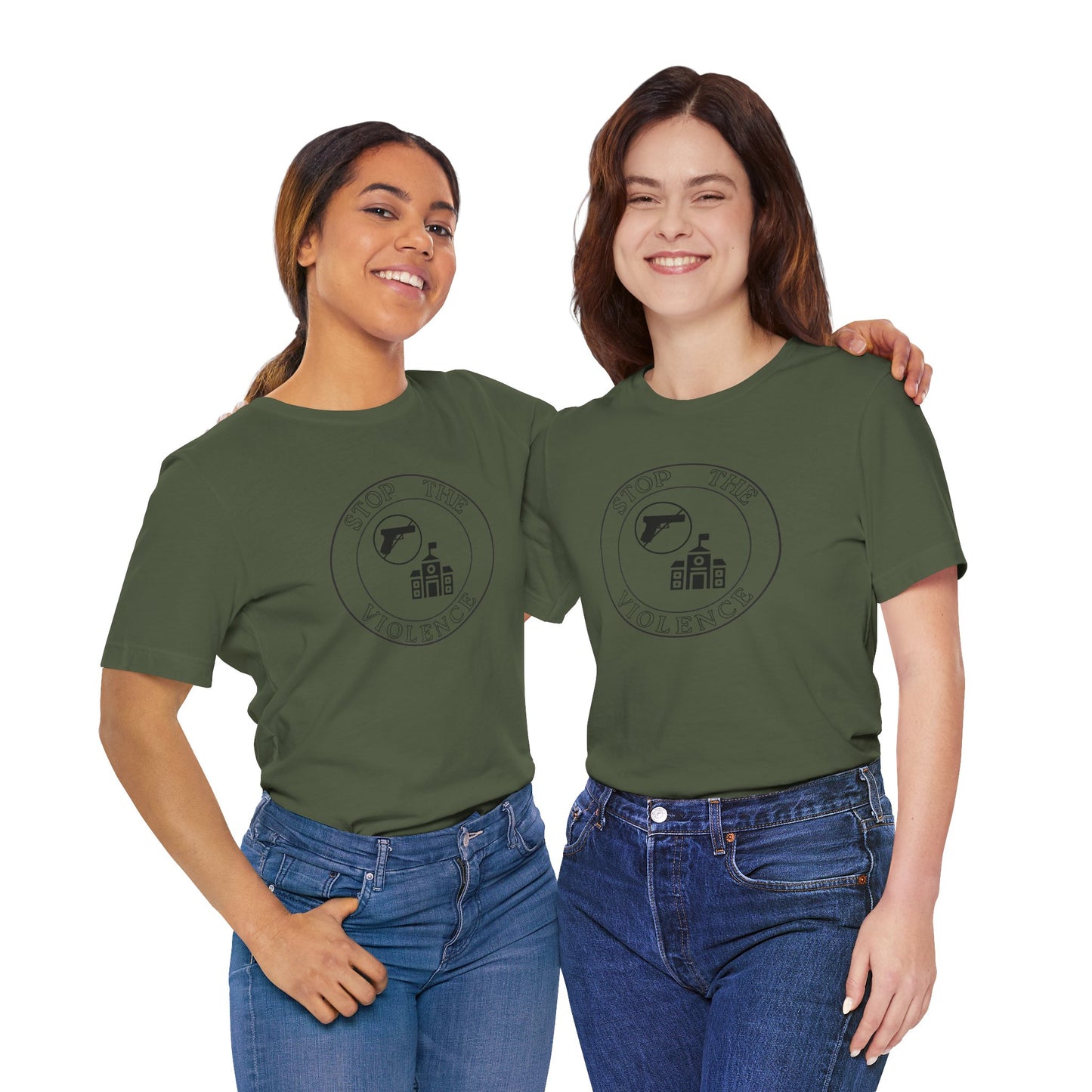 Stop the Violence Tee, Unisex Short Sleeve Shirt for Peace Advocacy, Protest Wear, Awareness Campaign, Social Justice Apparel