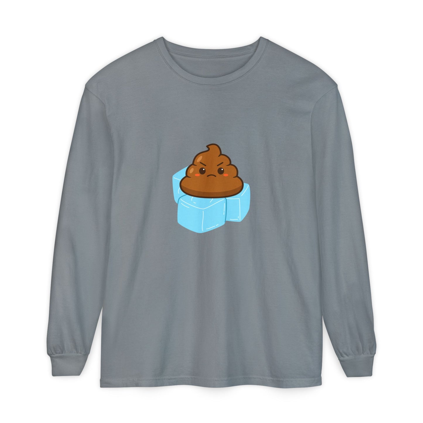 Funny Poop Emoji Long Sleeve T-Shirt
