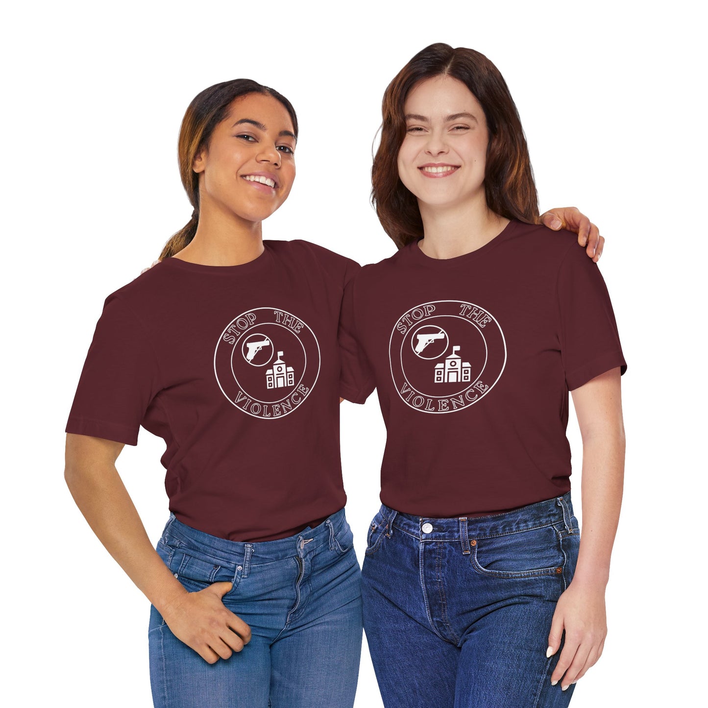 Stop the Violence Tee, Unisex Short Sleeve Shirt for Peace Advocacy, Protest Wear, Awareness Campaign, Social Justice Apparel
