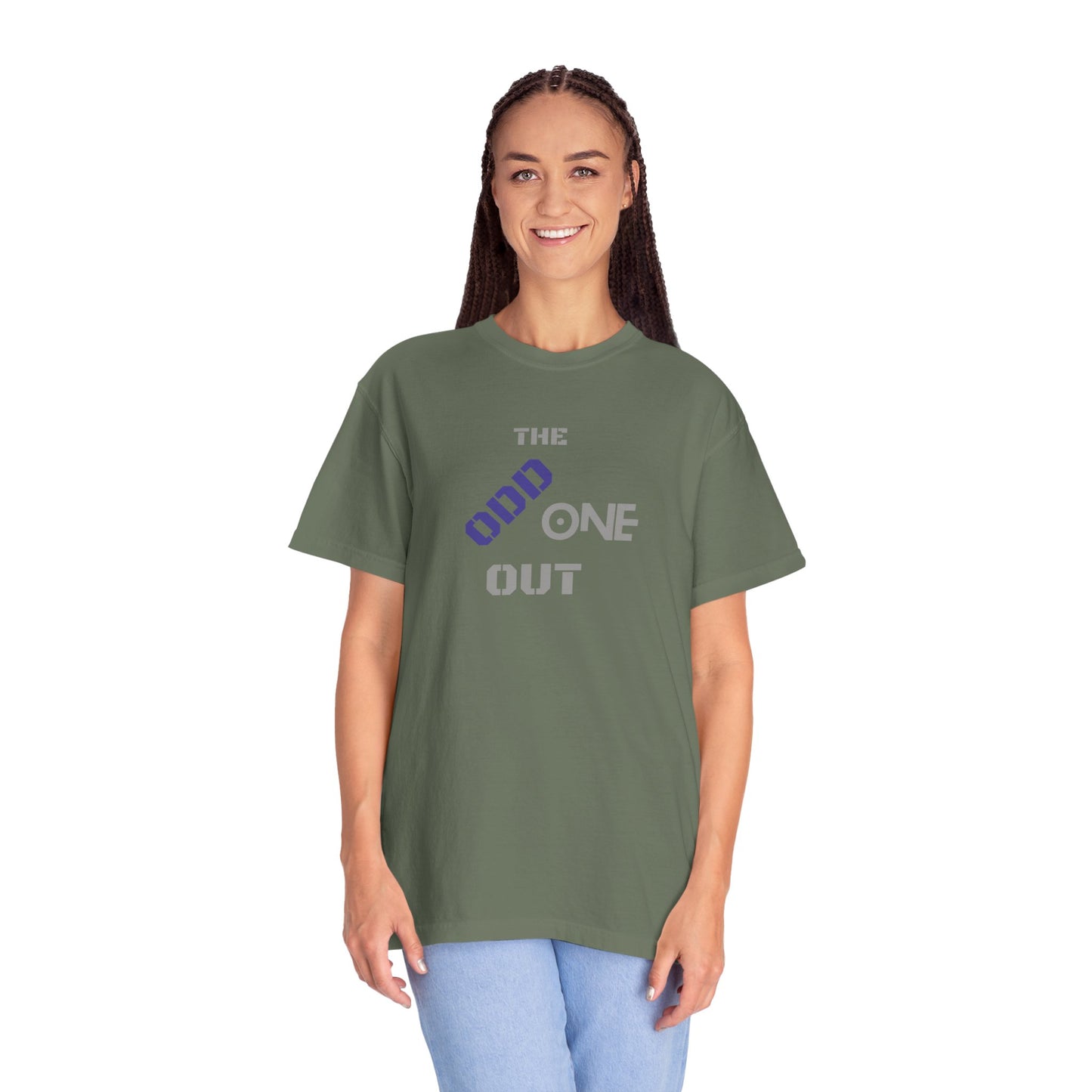 The Odd One Out Unisex Garment-Dyed T-shirt, Unique Graphic Tee, Gift for Friends, Casual Summer Wear, Birthday Gift, Quirky Style