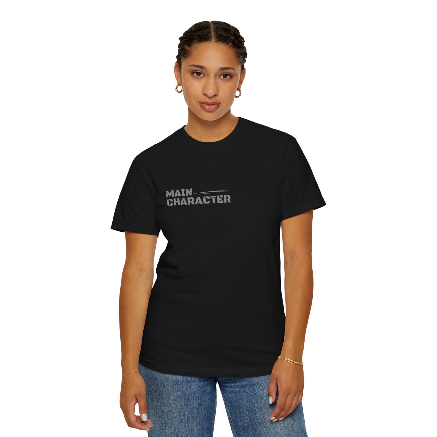 Main Character Unisex Garment-Dyed T-Shirt, Trendy Graphic Tee, Casual Wear, Gift for Friends, Everyday Style, Birthday Gift