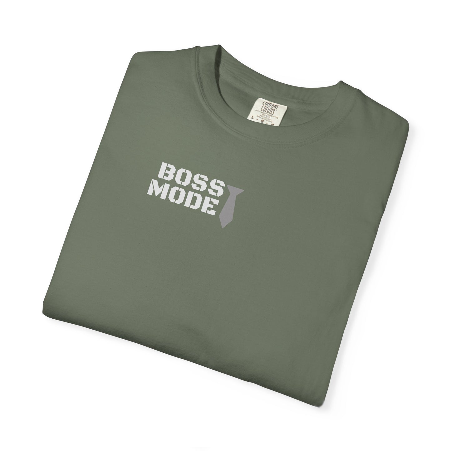 Boss Mode Unisex Garment-Dyed T-shirt | Fun Gift for Entrepreneurs, Casual Wear, Motivational Shirt, Birthday Gift, Work Attire
