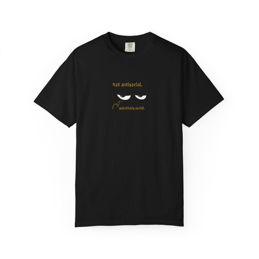 Garment-Dyed T-Shirt with Fun Eyewear Design, Casual Wear, Gift for Friends, Summer Apparel, Unique T-Shirt, Funny Quotes Tee