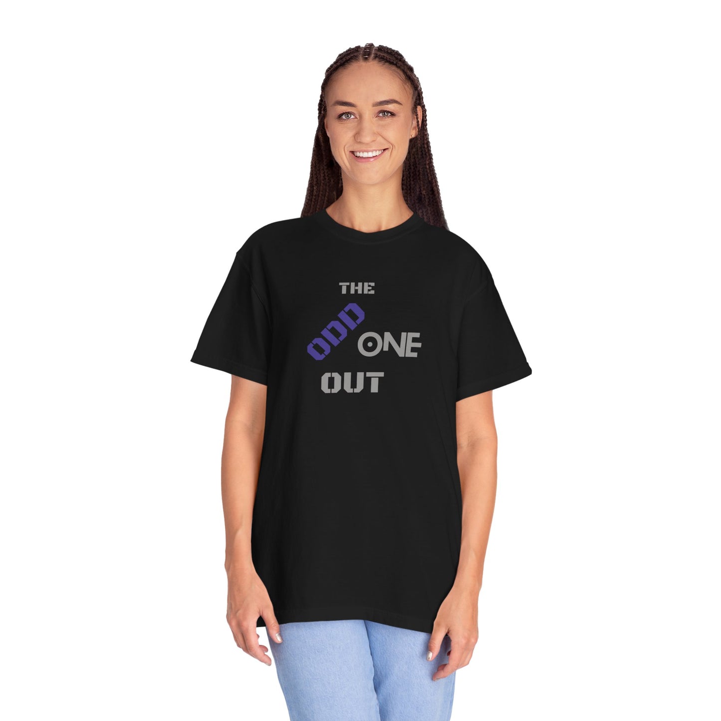 The Odd One Out Unisex Garment-Dyed T-shirt, Unique Graphic Tee, Gift for Friends, Casual Summer Wear, Birthday Gift, Quirky Style