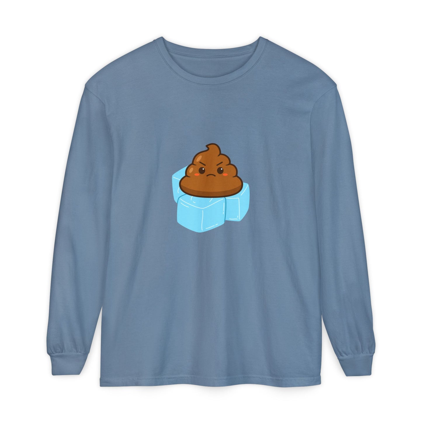 Funny Poop Emoji Long Sleeve T-Shirt