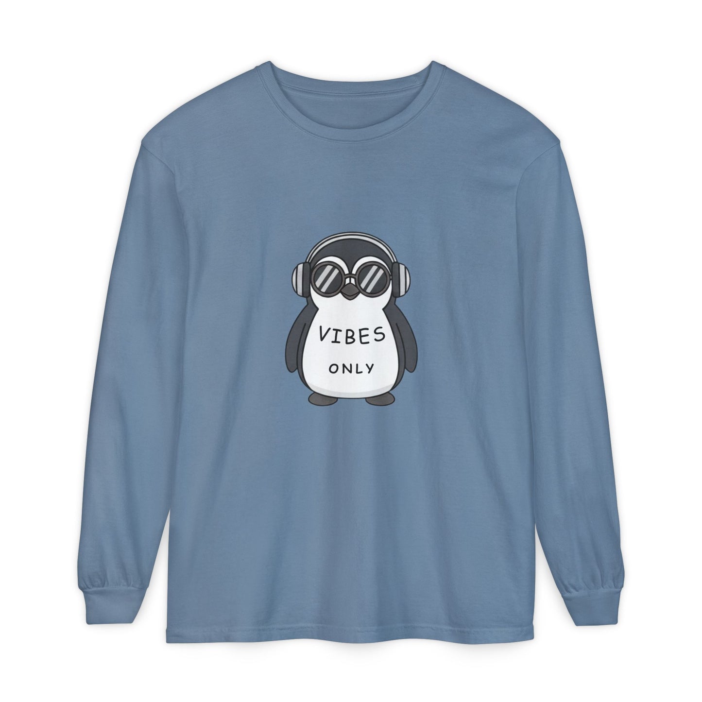 Vibes Only Penguin Long Sleeve T-Shirt