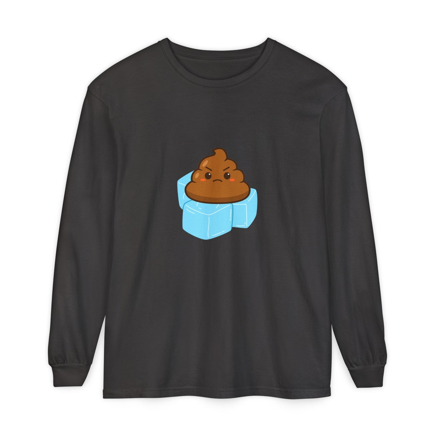 Funny Poop Emoji Long Sleeve T-Shirt