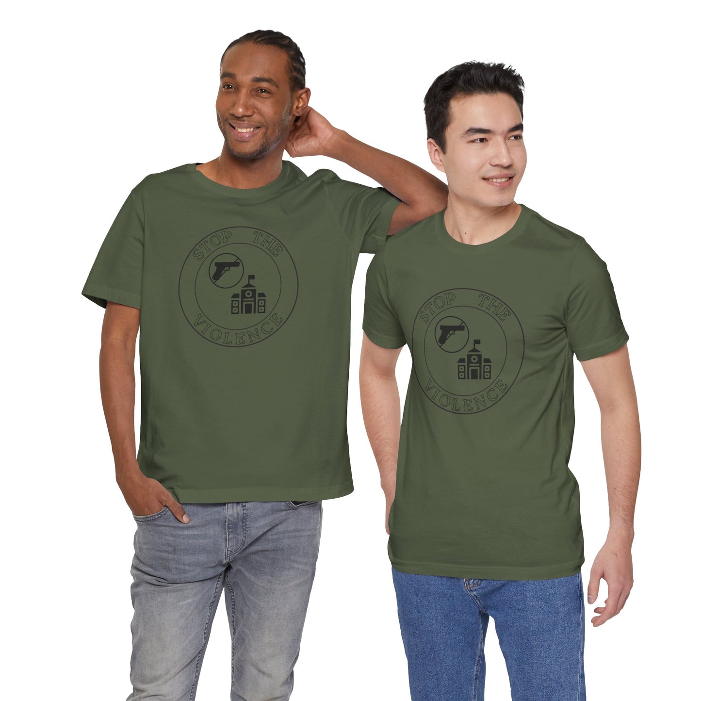 Stop the Violence Tee, Unisex Short Sleeve Shirt for Peace Advocacy, Protest Wear, Awareness Campaign, Social Justice Apparel
