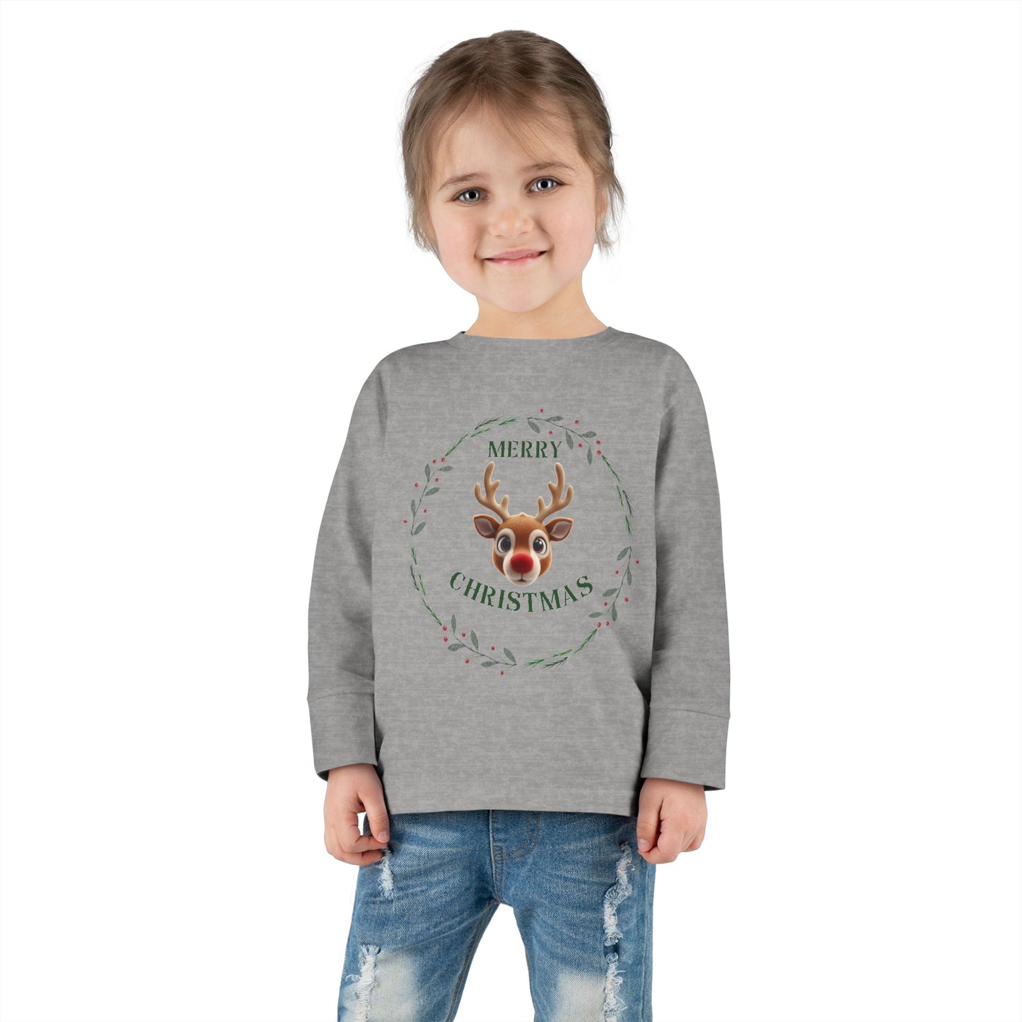 Toddler Merry Christmas Long Sleeve Tee